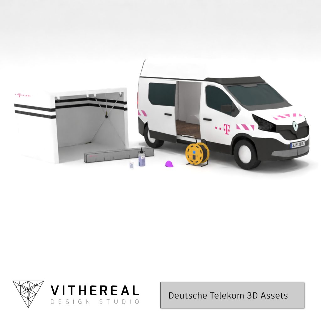 A few low poly 3D props created for a simulation for Deutsche Telekom and developed by Sharelookapp.com #vithereal #vithereal3d #deutschetelekom
