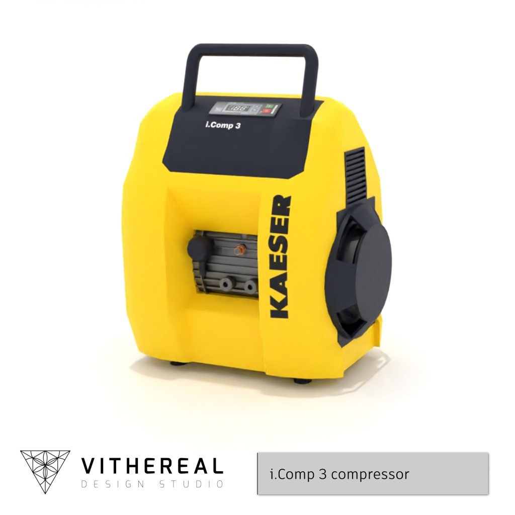 Low poly 3D model of an i.Comp 3 compressor #vithereal #vithereal3d #deutschetelekom