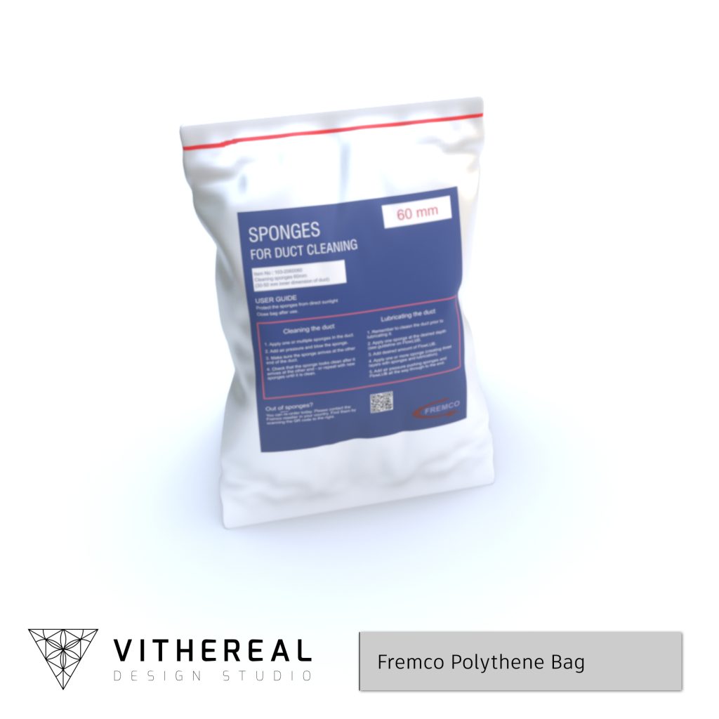 Low poly 3D model of a Fremco polythene bag #vithereal #vithereal3d #deutschetelekom